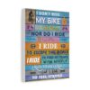I Don't Ride My Bike To Win Race Canvas, Motivational Cycling Canvas, Canvas Gift For Cyclist