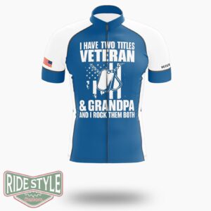 I Have Two Titles Veteran Grumpy Funny Classic Cycling Jersey - Short Sleeve Cycling Jersey-White