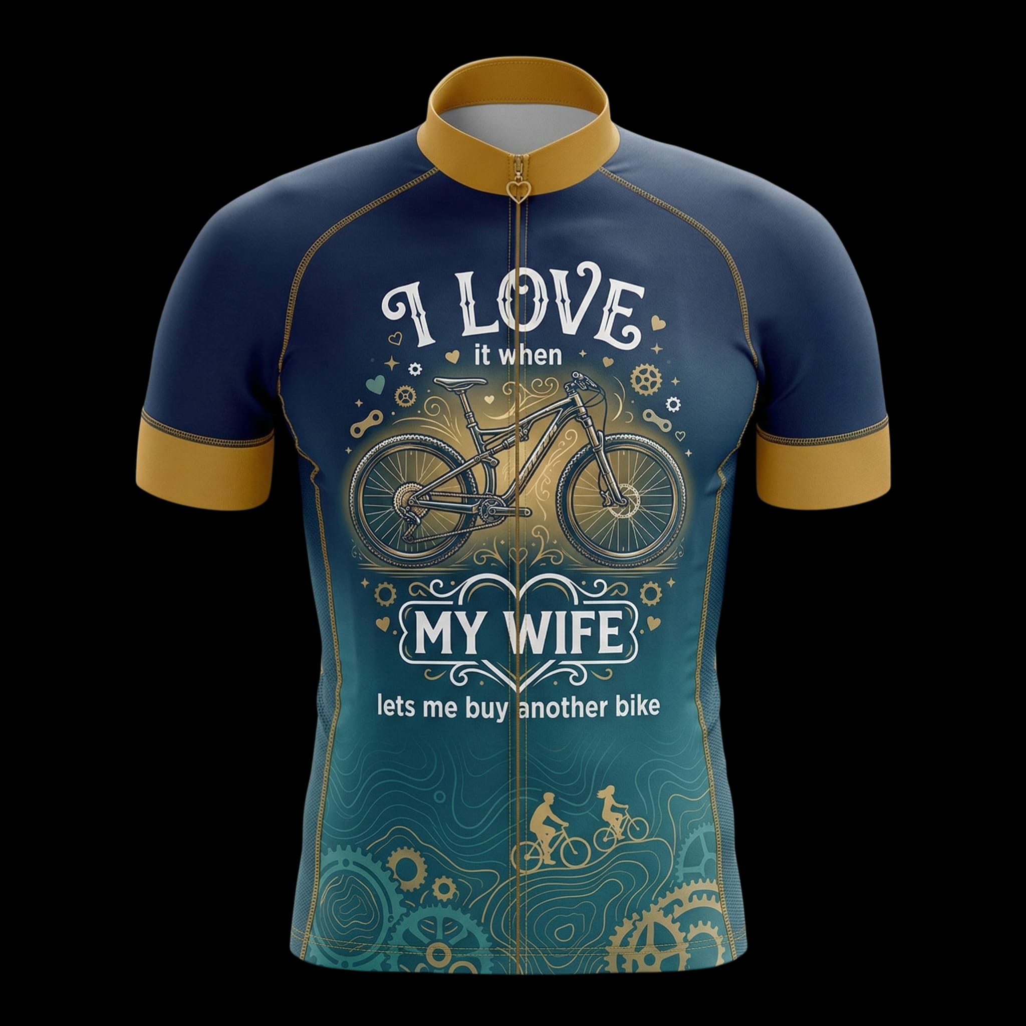 I Love It When My Wife Lets Me Buy Another Bike Cycling Jersey, Cycling Bicycle Shirt, Bib Short - Men's Short Sleeve Jersey - S