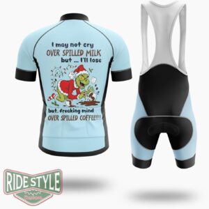I May Not Crry Over Sille Milk Cycling Jersey Kit - Short Sleeve Cycling Jersey Kit-White