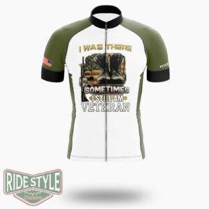 I Was There Sometimes I Still Am Veteran Cycling Jersey - Short Sleeve Cycling Jersey-White
