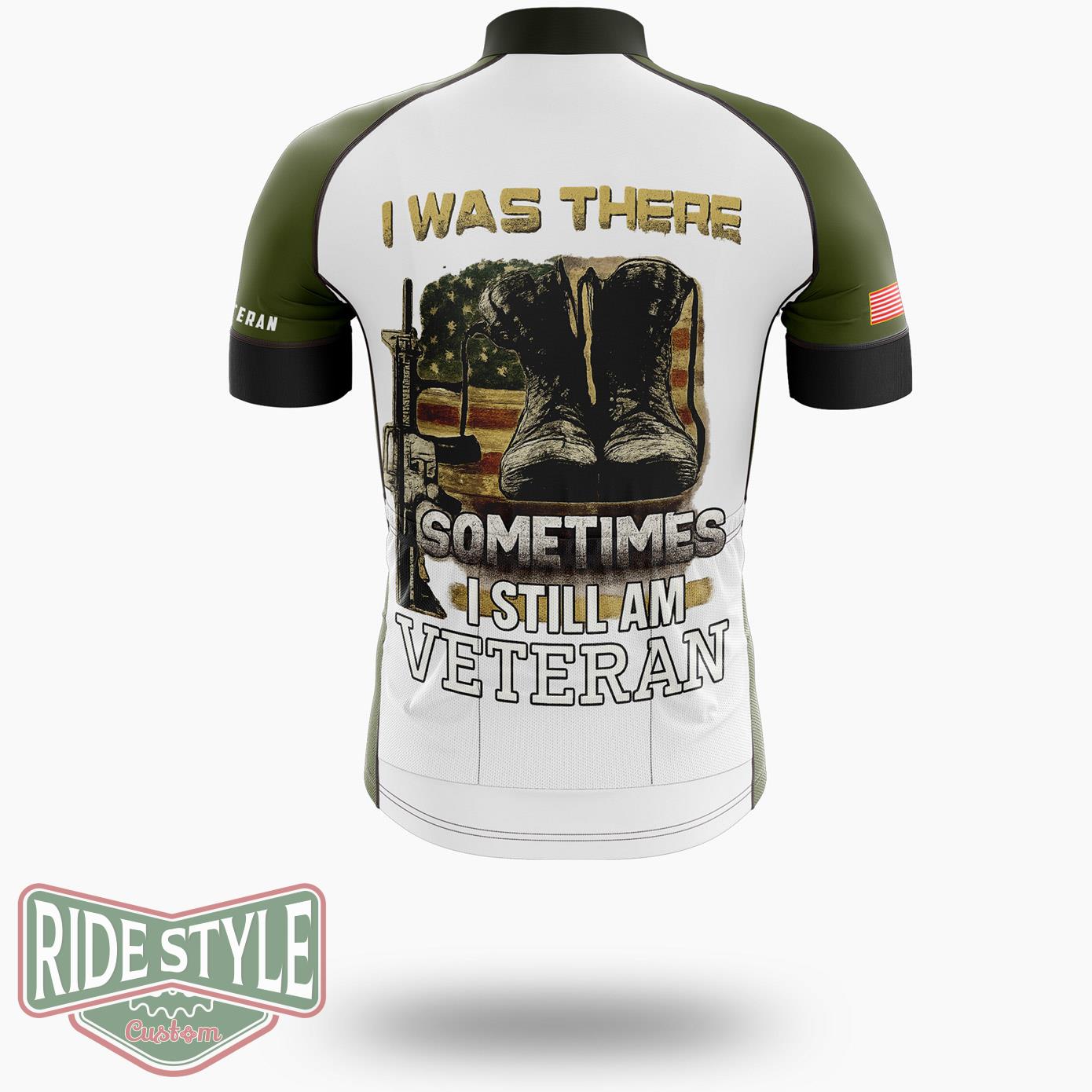 I Was There Sometimes I Still Am Veteran Cycling Jersey - Short Sleeve Cycling Jersey-White
