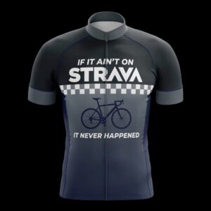 If It Ain't On Strava Cycling Jersey, Cycling Bicycle Shirt, Cycling Bib Short - Men's Short Sleeve Jersey - S