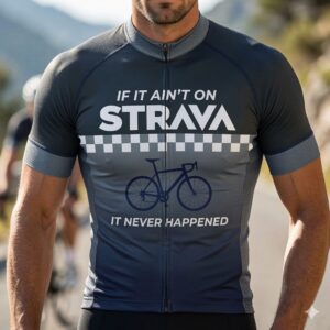 If It Ain't On Strava Cycling Jersey, Cycling Bicycle Shirt, Cycling Bib Short 1