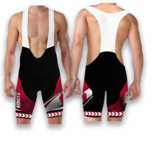 Illinois States Cycling Jersey, Maps Haftone Vintage Pattern Men Women Jersey Full Kit - Bib Shorts-White