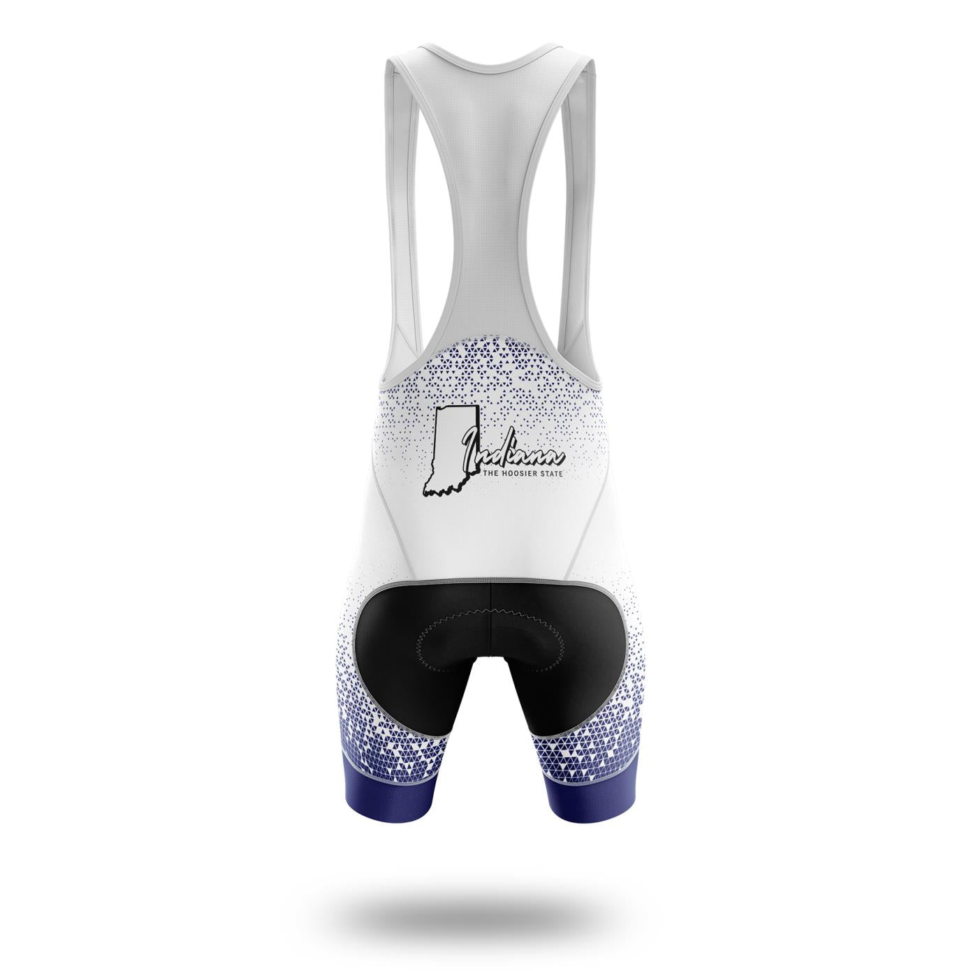 Indiana Map Cycling Jersey and Bib Shorts Set - Bib Shorts-White