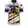 Indiana States Cycling Jersey, USA Flag Men Women Jersey Full Kit - Short Sleeve Cycling Jersey-White