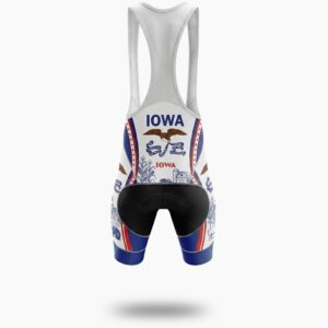 Iowa Agriculture Men's Cycling Jersey - Iowa State Bike Clothing Kit - Bib Shorts-White