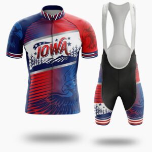 Iowa State Cycling Jersey, Men's Cycling Jersey - Short Sleeve Cycling Jersey Kit-White