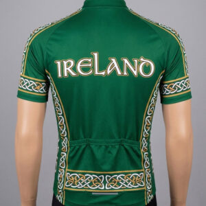 Ireland Cycling Jersey, Ireland Green Cycling Kit - Short Sleeve Cycling Jersey-Black