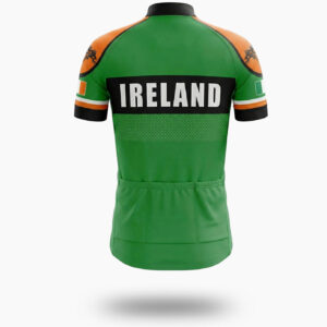 Ireland Flag Cycling Jersey, Gift For Irish People Love Cycling, Cycling Full Kit - Short Sleeve Cycling Jersey-White