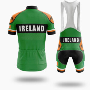 Ireland Flag Cycling Jersey, Gift For Irish People Love Cycling, Cycling Full Kit - Short Sleeve Cycling Jersey Kit-White