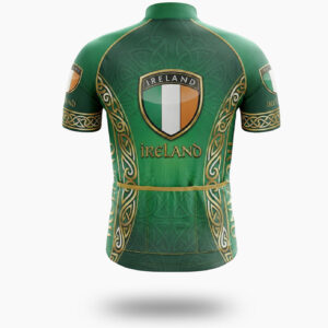 Ireland Flag, Ireland Luxury Cycling Jersey Full Kit - Short Sleeve Cycling Jersey-White