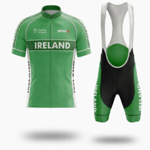 Ireland Green Cycling Jersey, Ireland Team Cycling Kit - Short Sleeve Cycling Jersey Kit-White