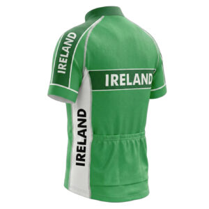 Ireland Green Cycling Jersey, Ireland Team Cycling Kit - Short Sleeve Cycling Jersey-White