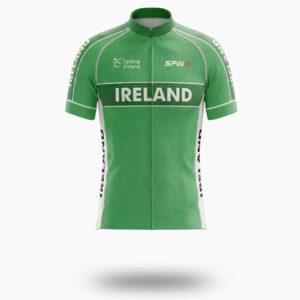 Ireland Green Cycling Jersey, Ireland Team Cycling Kit - Short Sleeve Cycling Jersey-White