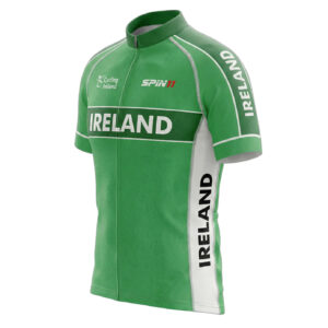 Ireland Green Cycling Jersey, Ireland Team Cycling Kit - Short Sleeve Cycling Jersey-White