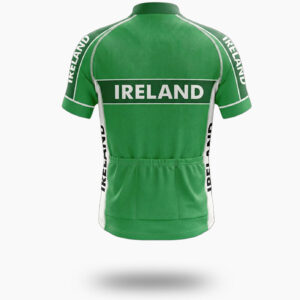 Ireland Green Cycling Jersey, Ireland Team Cycling Kit - Short Sleeve Cycling Jersey-White