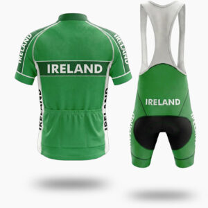 Ireland Green Cycling Jersey, Ireland Team Cycling Kit - Short Sleeve Cycling Jersey Kit-White