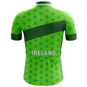 Ireland Irish Leaf Cycling Jersey For Men, Irish Green Jersey - Short Sleeve Cycling Jersey-Green