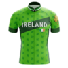 Ireland Irish Leaf Cycling Jersey For Men, Irish Green Jersey - Short Sleeve Cycling Jersey-Green