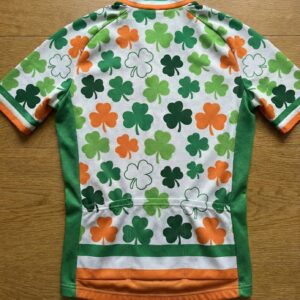 Ireland Irish Leaf Cycling Jersey, St Patrick Holiday Cycling Kit - Mens Cycling Jersey-White