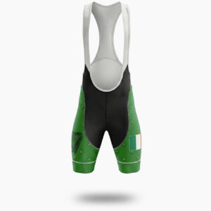 Irish Holiday The Celtic Harp Cycling Short Sleeve Jersey, Green Cycling Full Kit - Bib Shorts-White