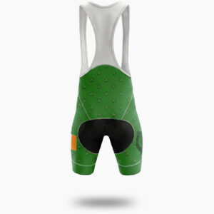 Irish Holiday The Celtic Harp Cycling Short Sleeve Jersey, Green Cycling Full Kit - Bib Shorts-White