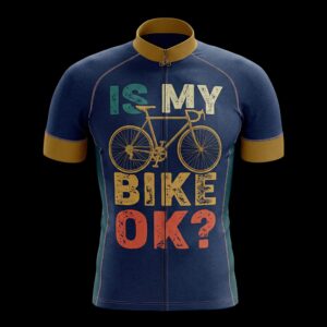Is My Bike Ok Cycling Jersey, Cycling Bicycle Shirt, Bib Short - Men's Short Sleeve Jersey - S