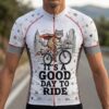It's A Good Day To Ride Funny Cat Cycling Jersey, Cycling Bicycle Shirt 1