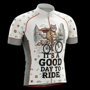 It's A Good Day To Ride Funny Cat Cycling Jersey, Cycling Bicycle Shirt 3
