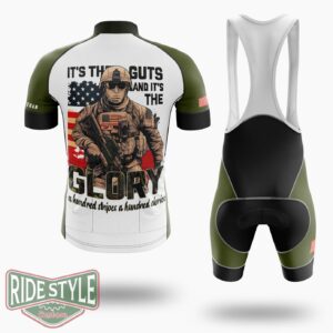 It's The Guts And The Glory Patriotic Cycling Jersey - Short Sleeve Cycling Jersey Kit-White