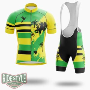 Jamaica Coconuts Cycling Jersey Outfit - Short Sleeve Cycling Jersey Kit-White
