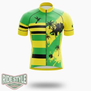 Jamaica Coconuts Cycling Jersey Outfit - Short Sleeve Cycling Jersey-White