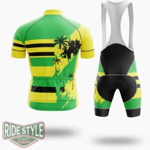Jamaica Coconuts Cycling Jersey Outfit - Short Sleeve Cycling Jersey Kit-White