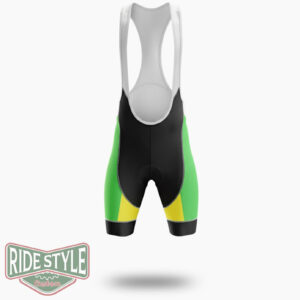 Jamaica Green Cycling Jersey Outfit - Bib Shorts-White