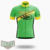 Jamaica Green Cycling Jersey Outfit - Short Sleeve Cycling Jersey-White