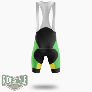 Jamaica Green Cycling Jersey Outfit - Bib Shorts-White