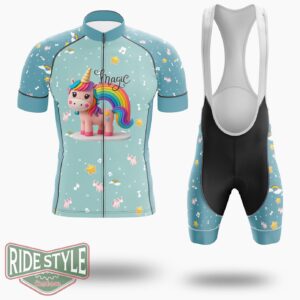 Jujak Unicorn Cycling Jersey Kit, Bicycle Clothing - Short Sleeve Cycling Jersey Kit-White