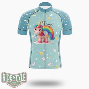 Jujak Unicorn Cycling Jersey Kit, Bicycle Clothing - Short Sleeve Cycling Jersey-White