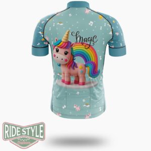 Jujak Unicorn Cycling Jersey Kit, Bicycle Clothing - Short Sleeve Cycling Jersey-White