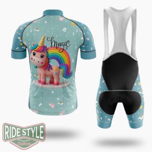Jujak Unicorn Cycling Jersey Kit, Bicycle Clothing - Short Sleeve Cycling Jersey Kit-White