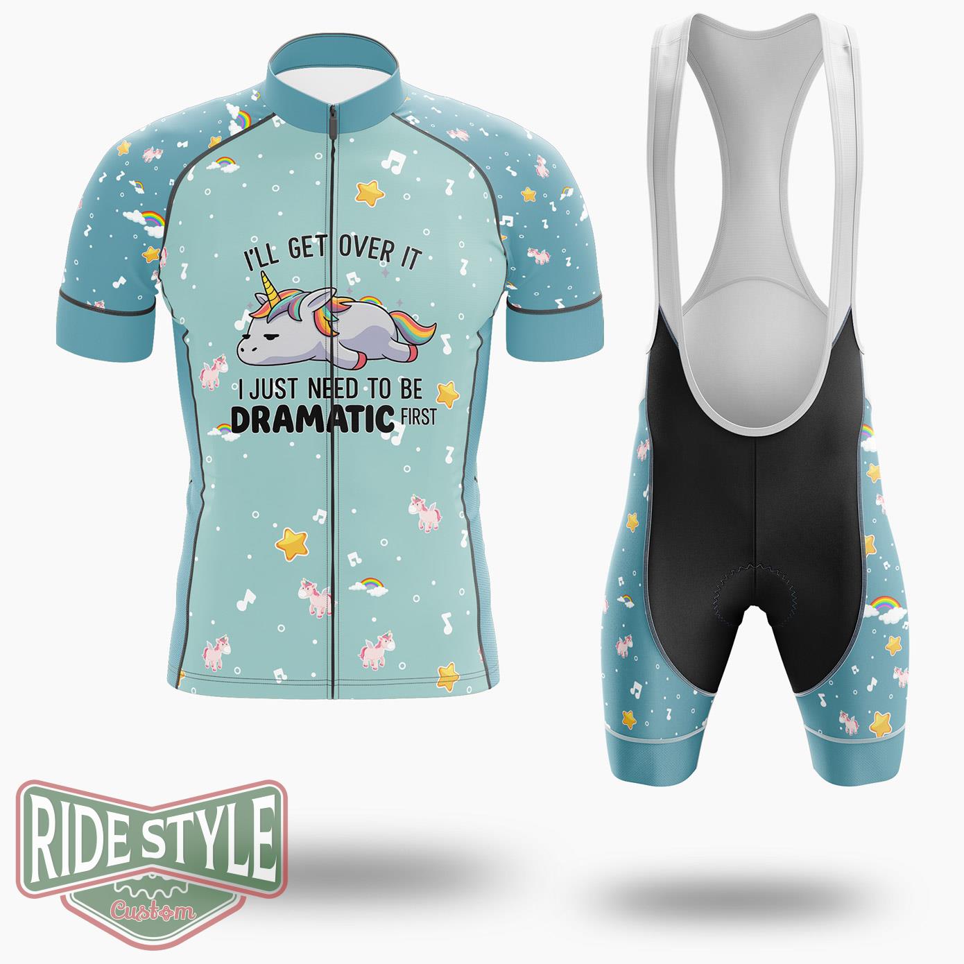 Just Need To Be Dramatic First Cycling Jersey Kit, Bicycle Clothing - Short Sleeve Cycling Jersey Kit-White