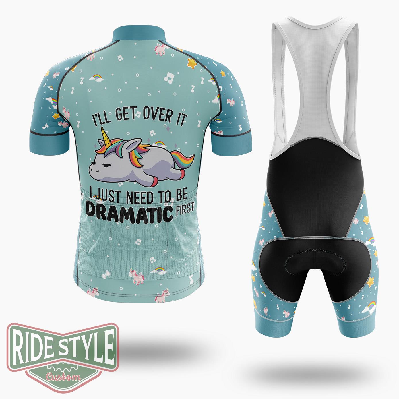 Just Need To Be Dramatic First Cycling Jersey Kit, Bicycle Clothing - Short Sleeve Cycling Jersey Kit-White