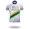 Kansas Cycling Jersey, The Sunflower State Kansas Map Cycling Jersey Set - Short Sleeve Cycling Jersey-White