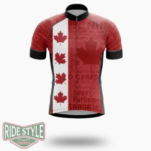 Leaf Canada Cycling Jersey Outfit - Short Sleeve Cycling Jersey-White