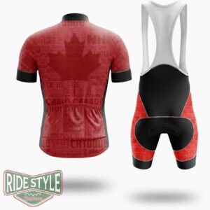 Leaf Canada Cycling Jersey Outfit - Short Sleeve Cycling Jersey Kit-White