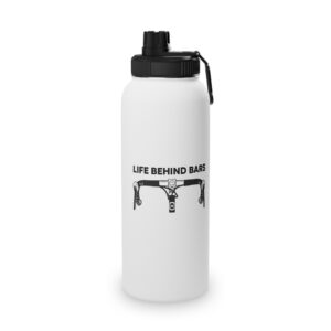 Life Behind Bars Cycling Water Bottle, Road Bike Cycling Bottle, Stainless Steel Water Bottle, Sports Lid