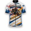 Louisiana States Cycling Jersey, USA Flag Men Women Jersey Full Kit - Short Sleeve Cycling Jersey-White