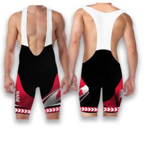 Maine States Cycling Jersey, Maps Haftone Vintage Pattern Men Women Jersey Full Kit - Bib Shorts-White